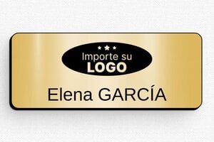 Placas Identificativas para Farmacia - Insignia PVC - Imán - undefined - or-brosse-noir - badge - es-placa-de-nombre-026-3-1747900026724