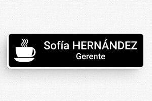 Placas Identificativas con Imán - Insignia PVC - Imán - undefined - noir-blanc - badge - es-placa-de-nombre-035-3-1747900048717