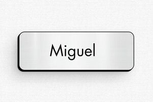 Placas Identificativas - Insignia PVC - Imán - undefined - gris-brosse-noir - badge - es-placa-de-nombre-046-3-1747900089686