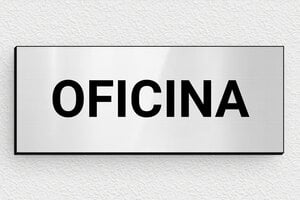 Placas para Puerta de Oficina - Placa de puerta de oficina de PVC - undefined - gris-brillant-noir - glue - es-placa-de-oficina-008-1-1747821150340