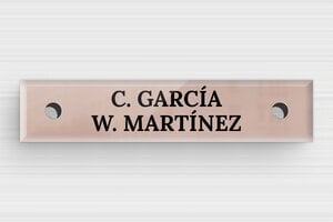 Placas de Metacrilato para Buzón - Plexiglás - undefined - miroir-rose-noir - holes-only - es-placa-de-plexiglas-para-buzon-002-5-1747897532801