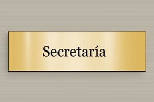 Placas para Puertas de Casa - Placa para la oficina de la secretaría - undefined - or-brosse-noir - glue - es-placa-de-puerta-002-3-1747819667307