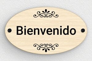 Placas para Puerta de Entrada - Placa de bienvenida ovalada - undefined - erable - screws-caps - es-placa-de-puerta-004-2-1747823058477