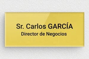 Placas para Puerta de Oficina - Plexiglás - undefined - or-clair-noir - glue - es-placa-de-puerta-007-1-1747821174199