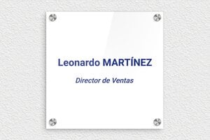 Placas para Puerta de Oficina - Plexiglás - undefined - blanc-bleu - screws-caps - es-placa-de-puerta-010-1-1747821180716