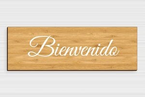 Placas para Puerta de Entrada - Placa de Puerta de Bambú de Bienvenida - undefined - bambou - glue - es-placa-de-puerta-bienvenida-008-1-1747823138482