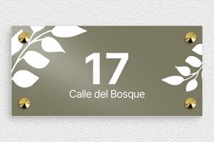 Placas con Dirección para Casa - Aluminio - undefined - taupe - screws-caps - es-placa-direccion-casa-008-1-1747821987637