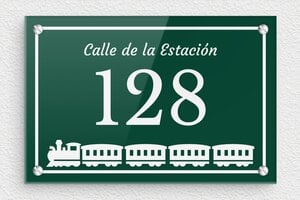 Placas con Dirección para Casa - Plexiglás - undefined - vert-blanc - screws - es-placa-direccion-casa-011-1-1747822089757