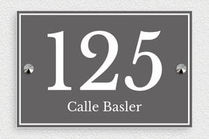 Placas con Dirección para Casa - PVC - undefined - gris-souris-blanc - screws-caps - es-placa-direccion-casa-016-1-1747822045725