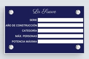 Placas para Barco - PVC - undefined - bleu-marine-blanc - screws - es-placa-fabricante-barco-004-1-1747817714070