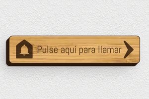 Placas de Timbre de Madera - Placa 'Por favor, toque el timbre y luego entre' - undefined - bambou - glue - es-placa-madera-timbre-002-5-1747825406678