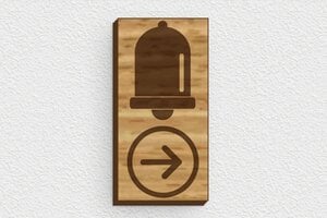 Placas de Timbre de Madera - Placa 'Por favor, toque el timbre antes de entrar' - undefined - chene - glue - es-placa-madera-timbre-003-3-1747879928771