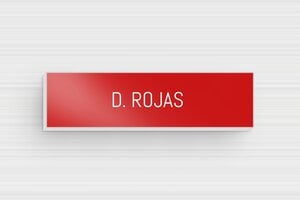 Placas de Timbre de Acero Inoxidable - Aluminio - undefined - rouge-blanc - glue - es-placa-metalica-timbre-001-11-1747899758716