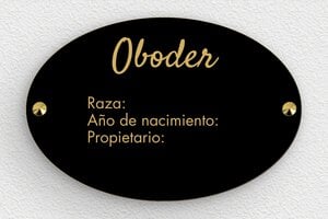 Placas para Box de Caballo - PVC - undefined - noir-or - screws-caps - es-placa-nombre-caballo-002-3-1747819011284