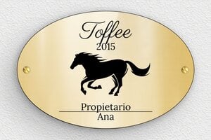 Placas para Box de Caballo - PVC - undefined - or-brillant-noir - screws - es-placa-nombre-caballo-003-4-1747819234439