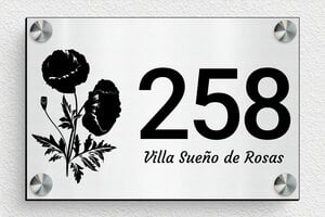 Placas de Números de Aluminio - PVC - undefined - gris-brosse-noir - screws-spacer - es-placa-numero-casa-acero-inoxidable-001-2-1747897992159