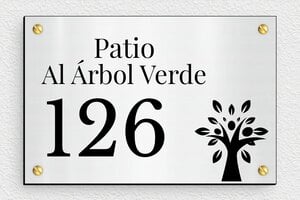 Placas de Números de Aluminio - PVC - undefined - gris-brosse-noir - screws - es-placa-numero-casa-acero-inoxidable-001-5-1747898007611