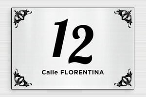 Placas de Números de Aluminio - PVC - undefined - gris-brosse-noir - glue - es-placa-numero-casa-acero-inoxidable-002-4-1747898021477