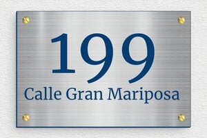 Placas de Números de Aluminio - PVC - undefined - acier-bleu - screws - es-placa-numero-casa-acero-inoxidable-002-5-1747898024203