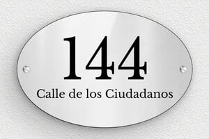Placas de Números de Aluminio - PVC - undefined - gris-brillant-noir - screws - es-placa-numero-casa-acero-inoxidable-004-1-1747898057668