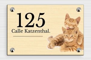 Placas de Números de Madera - PVC - undefined - erable-noir - screws-caps - es-placa-numero-casa-madera-002-4-1747898111224