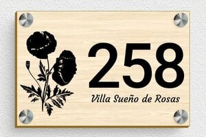 Placas de Números de Madera - Madera - undefined - erable - screws-spacer - es-placa-numero-casa-madera-003-5-1747898148585