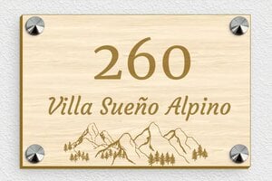 Placas de Números de Madera - Madera - undefined - erable - screws-caps - es-placa-numero-casa-madera-004-3-1747898161417