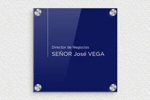 Placas Cuadradas - Plexiglás - undefined - bleu-blanc - screws-caps - es-placa-oficina-001-1-1747819536529