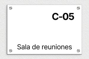 Placas para Puerta de Oficina - PVC - undefined - blanc-noir - screws-caps - es-placa-oficina-014-1-1747819566822