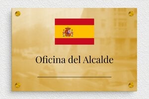Placas para Puerta de Oficina - Latón - undefined - poli - screws-spacer - es-placa-oficina-alcalde-015-1-1747819598321