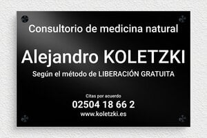 Placas de Metal - Aluminio - undefined - noir - screws-spacer - es-placa-praxis-aluminio-001-4-1747881571099