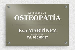 Placas Profesionales - Aluminio - undefined - taupe - screws-spacer - es-placa-praxis-aluminio-002-2-1747881596625