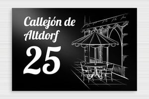 Placas de Aluminio para Puerta  - Aluminio - undefined - noir-blanc - glue - es-placa-puerta-aluminio-004-2-1747898306928