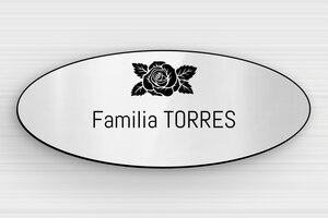 Placas de PVC para Puerta  - PVC grabado - undefined - gris-brillant-noir - glue - es-placa-puerta-casa-001-3
