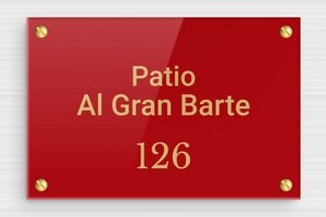 Placas de Metacrilato para Puerta  - Plexiglás - undefined - rouge-or - screws - es-placa-puerta-casa-plexi-002-1-1747898519963