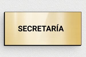 Placas para Puerta de Oficina - Placa de PVC para la oficina de secretaría - undefined - or-brillant-noir - glue - es-placa-puerta-oficina-017-1-1747819606929