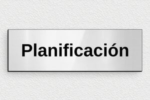 Placas para Puerta de Oficina - Placa de Oficina de Planificación - undefined - gris-brillant-noir - glue - es-placa-puerta-oficina-planificacion-008-1-1747819595125