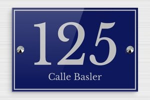 Placas de Metacrilato para Puerta  - Plexiglás - undefined - bleu-argent - screws-caps - es-placa-puerta-plexi-001-4-1747898510927