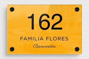 Placas de Metacrilato para Puerta  - Plexiglás - undefined - miroir-or-noir - screws-spacer - es-placa-puerta-plexi-003-4-1747898574554