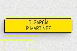 Placas de Timbre de PVC - PVC - undefined - jaune-noir - none - es-placa-pvc-campana-001-24-1747899689313