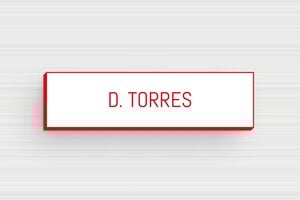 Placas de Timbre de PVC - PVC - undefined - blanc-rouge - glue - es-placa-pvc-timbre-001-34-1747899721171