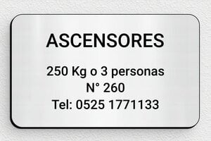 Marcadores de Cables Industriales - PVC - undefined - gris-brosse-noir - glue - es-placa-tipos-de-ascensor-004-0-1747819299536