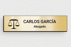 Placas para Despachos de Abogados - PVC - undefined - or-brillant-noir - glue - es-plastico-0012-1-1748857513402