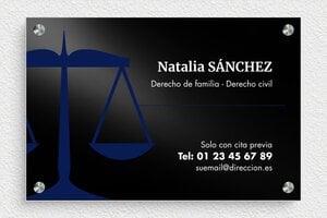 Placas para Despachos de Abogados - Aluminio - undefined - noir - screws-spacer - es-ppro-abogado-002-1-1748857599563