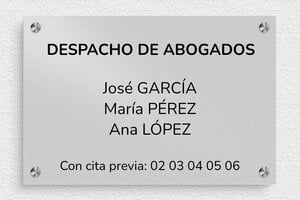 Placas para Despachos de Abogados - Aluminio - undefined - anodise - screws-spacer - es-ppro-abogado-002-5-1748857510783