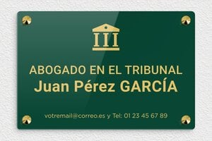 Placas para Despachos de Abogados - Plexiglás - undefined - vert-or - screws-caps - es-ppro-abogado-004-4-1748857634157