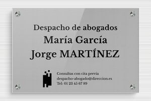 Placas para Despachos de Abogados - Plexiglás - undefined - gris-noir - screws-spacer - es-ppro-abogado-008-1-1748857493198