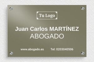 Placas para Despachos de Abogados - Aluminio - undefined - taupe - screws-spacer - es-ppro-abogado-alu-5-1748857677150