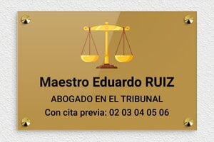 Placas para Despachos de Abogados - Plexiglás - undefined - custom - screws-caps - es-ppro-abogado-cuadruple-001-3-1748857669802