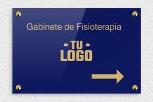 Placas para Fisioterapeutas - Plexiglás grabado - undefined - bleu-or - screws-caps - es-ppro-fisioterapeuta-004-0-1748858091617